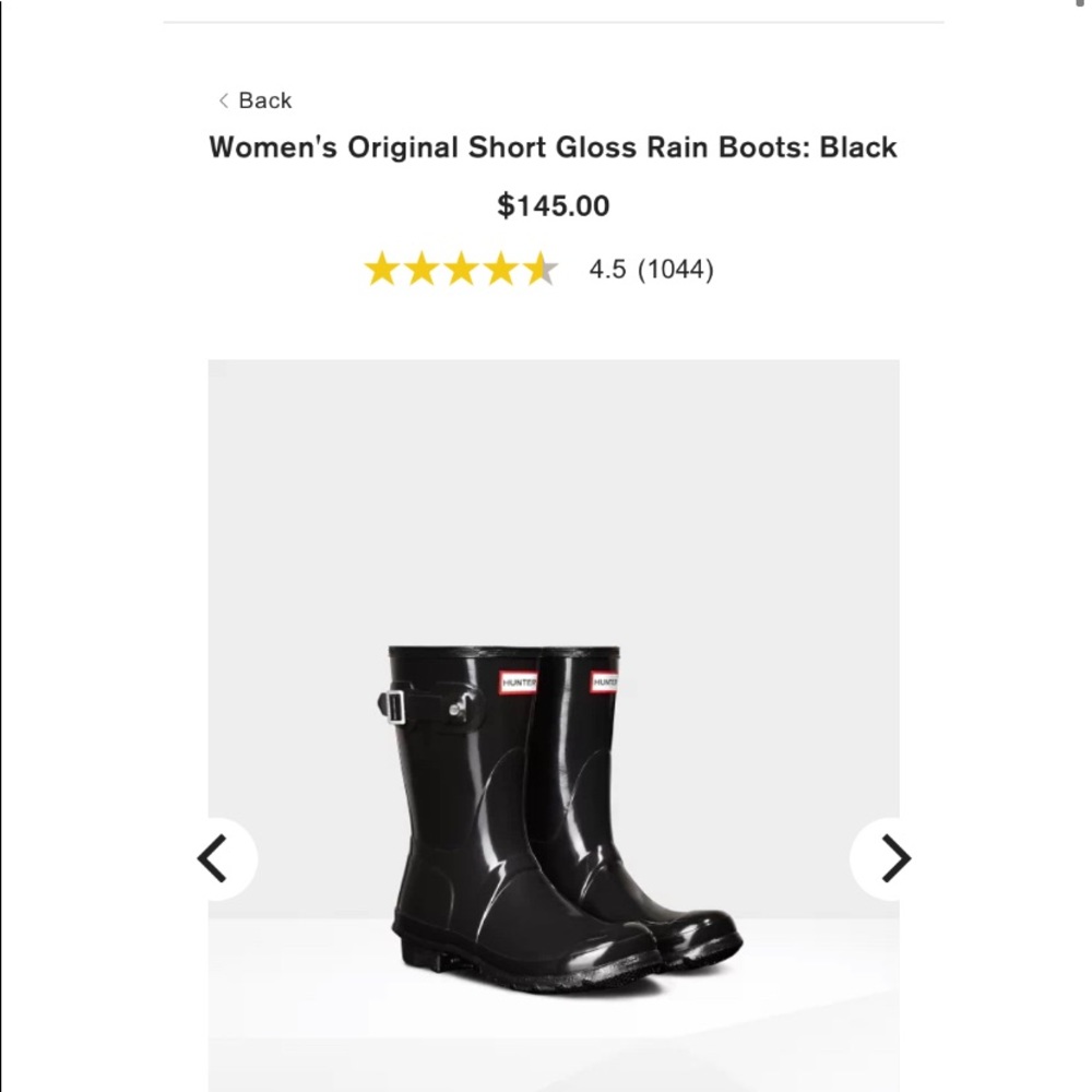 Hunter Women's Original Short Gloss Rain Boots
